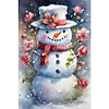 Diamond Painting-DIY Full Round Drill Snowman(60*40 CM)