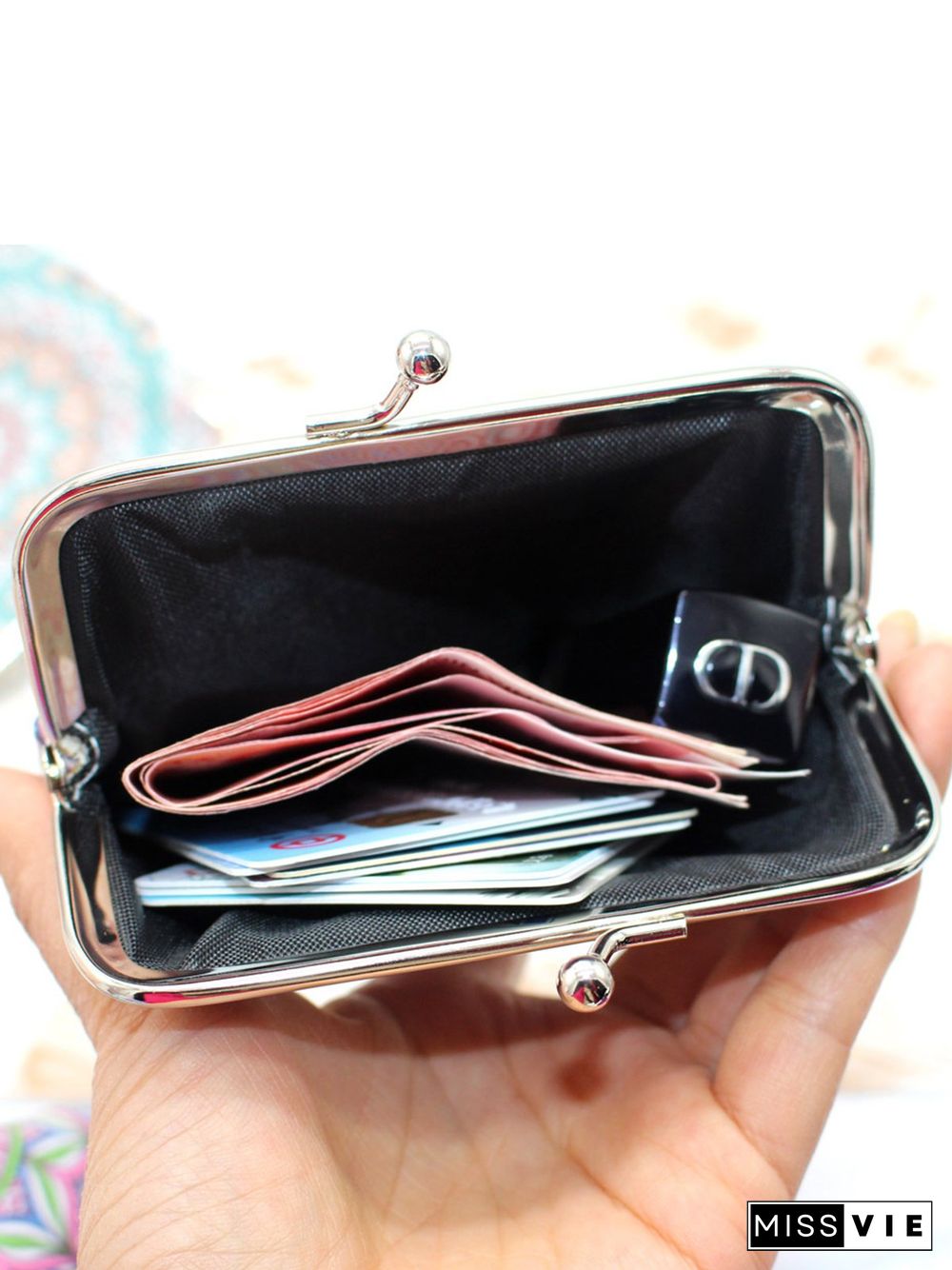 Ethnic Pattern Kiss Buckle Coin Purse Storage Bag