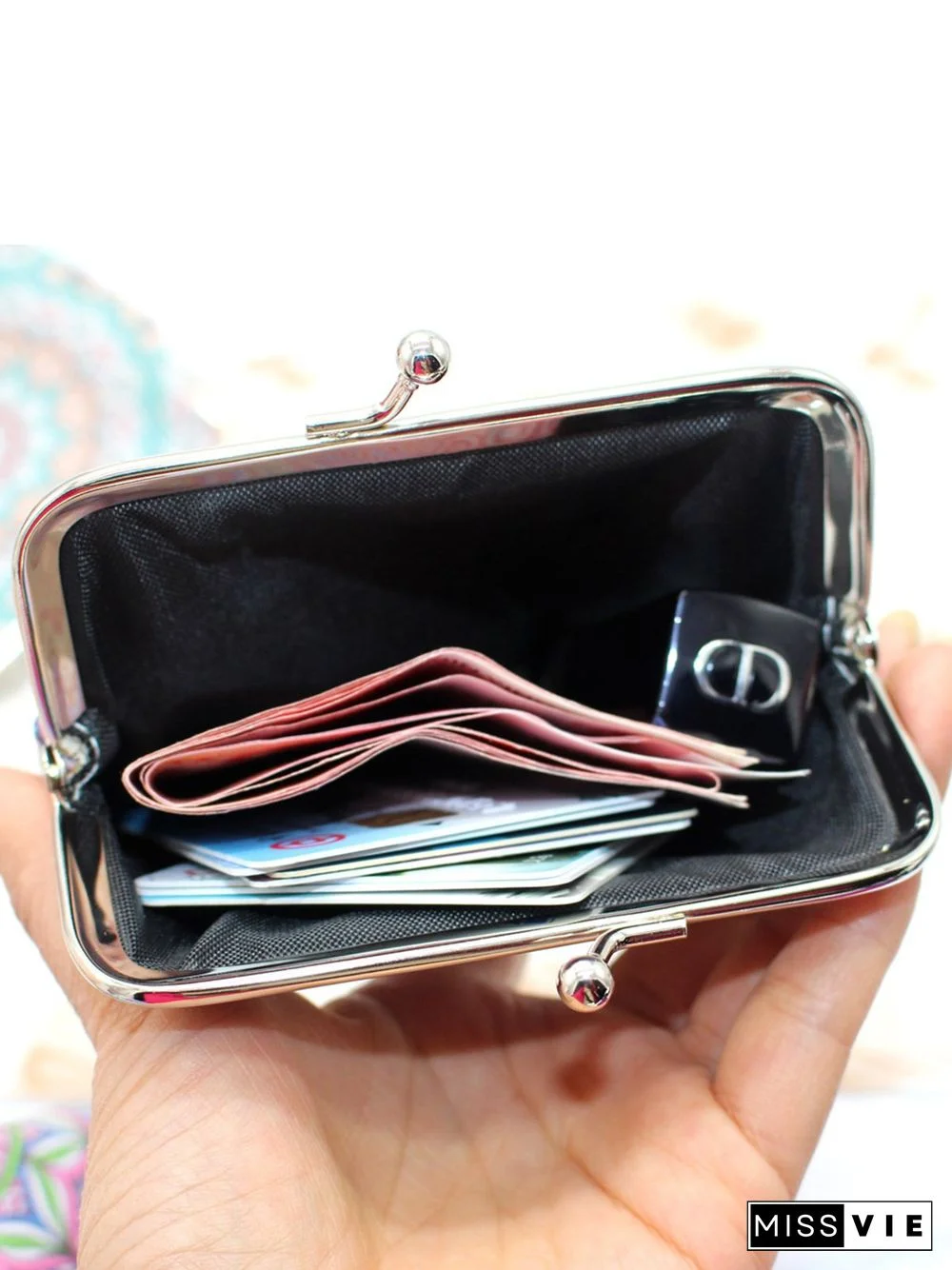 Ethnic Pattern Kiss Buckle Coin Purse Storage Bag