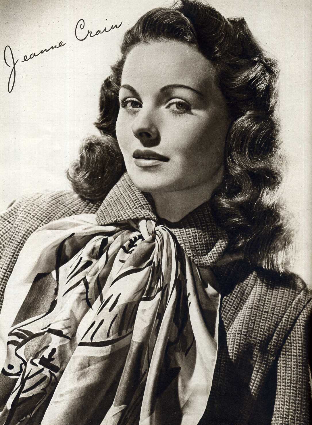 JEANNE CRAIN Signed Photo Poster paintinggraph - Beautiful Film Star Actress - preprint