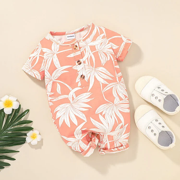  Baby Newborn Coconut Tree Romper