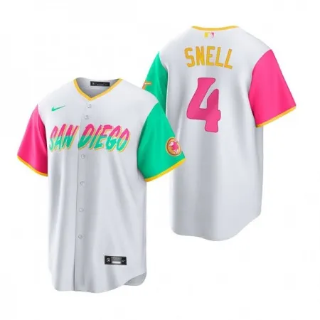 Youth San Diego Padres #4 Blake Snell 2022 White City Connect Stitched Baseball Jersey K624