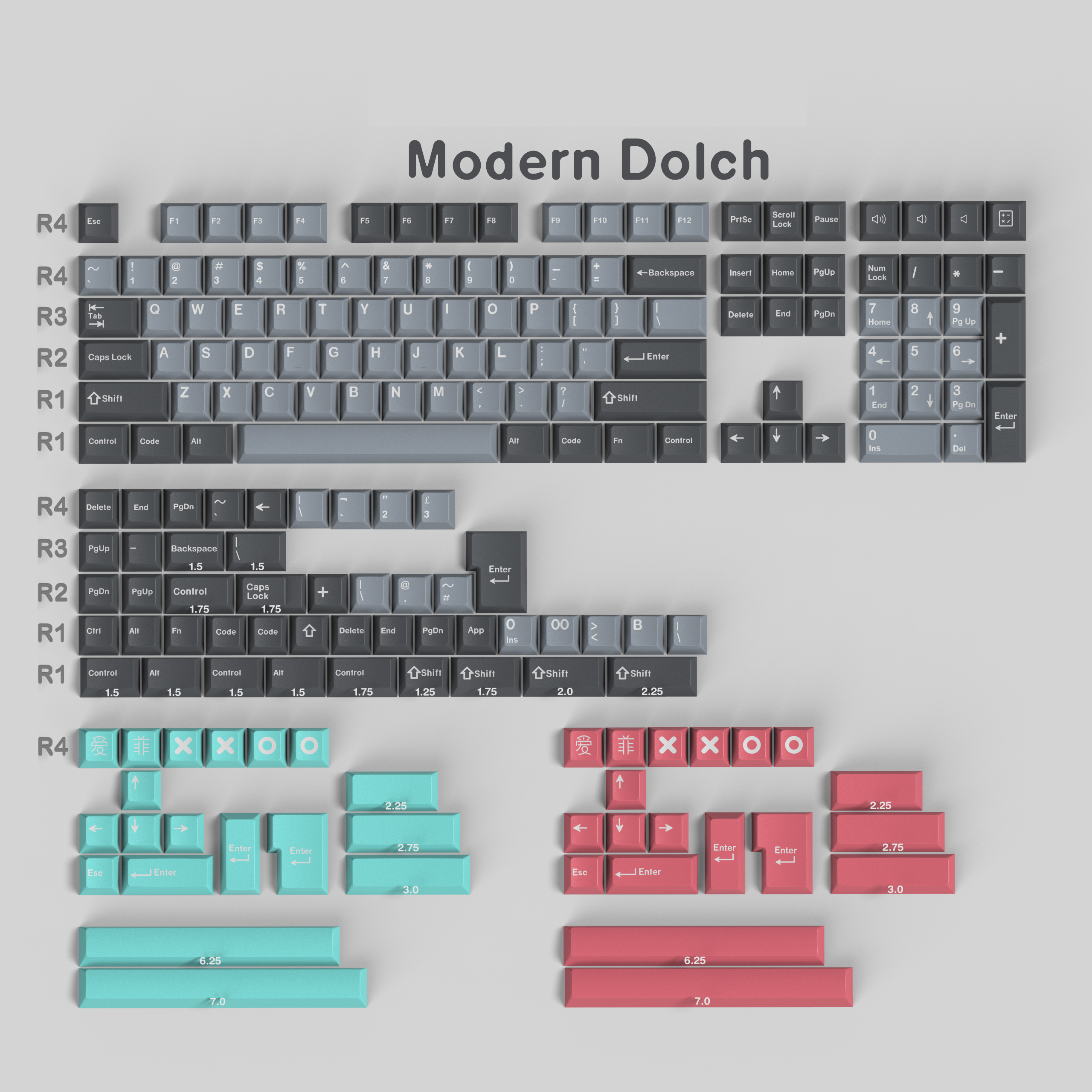Firstgr Firstgr Double Color ABS Keycap Set