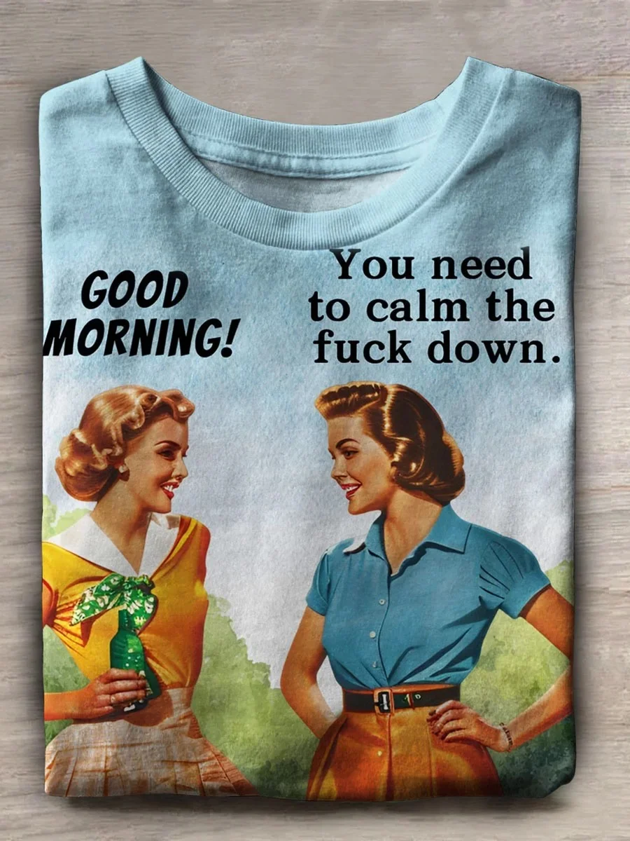 Eagerlys  You Need To Calm The Fuck Down Art Print T-shirt Eagerlys
