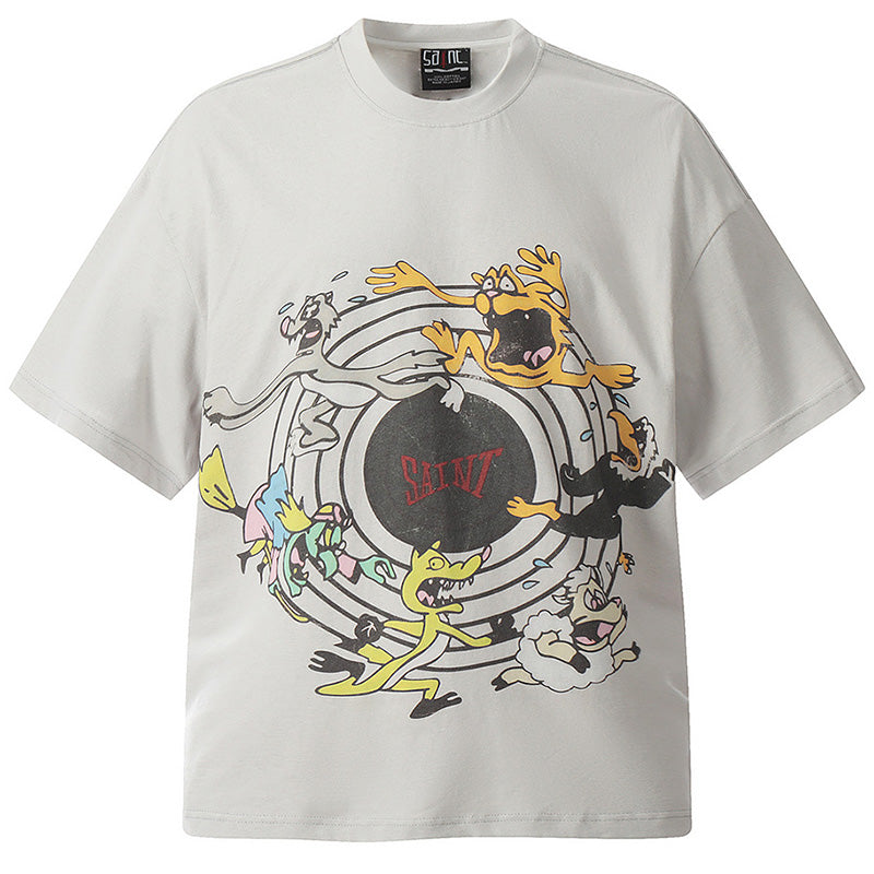 SAINT  KEEP FASHINON letter print T-Shirts