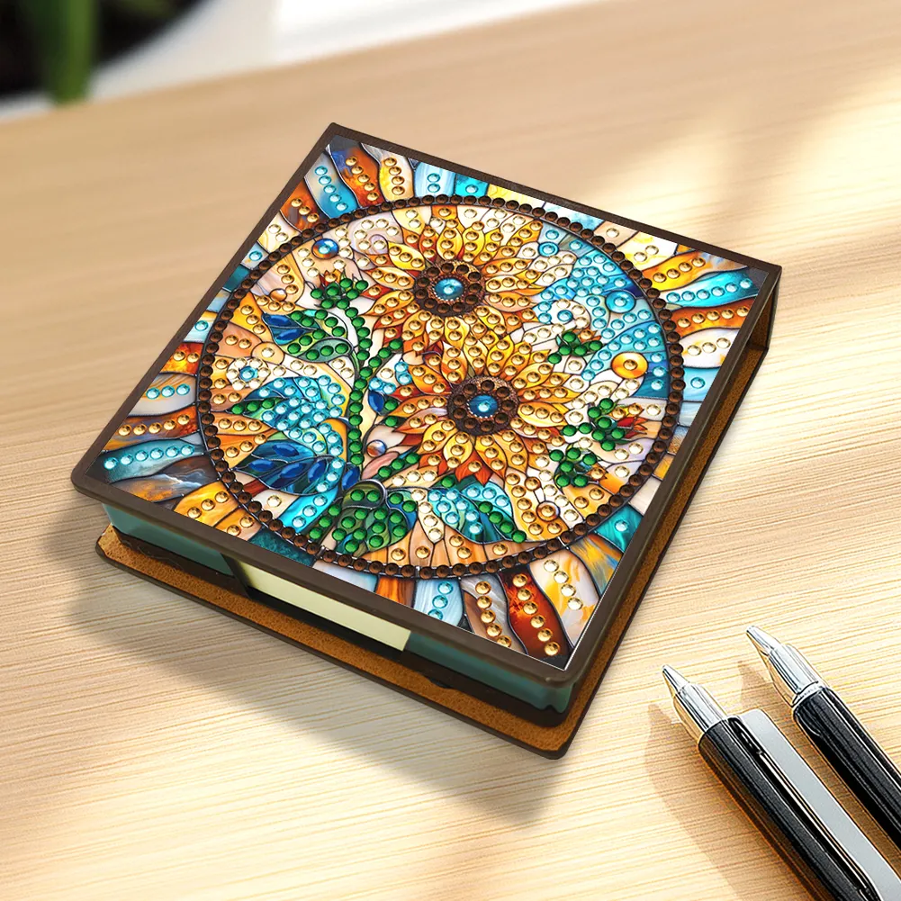 Sunflower PU Diamond Painting Notecard Box Contains 150 Sheets of Paper