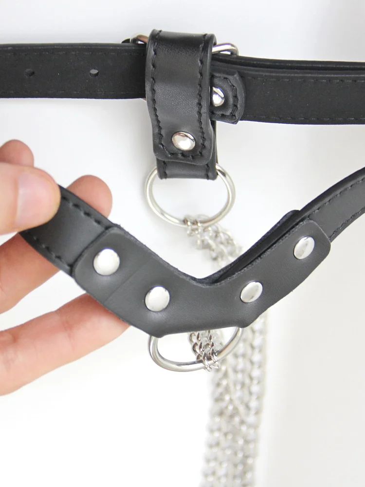 pornhint Pornhint Erotic ?hain thong ladies gift. Sex toys panties BDSM string. Leather underwear slave intimate. Mature female chastity belt pussy jewelry clit piercing clips