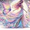 Butterfly Dress Girl-11CT Stamped Cross Stitch 40*40cm tapestrymarket