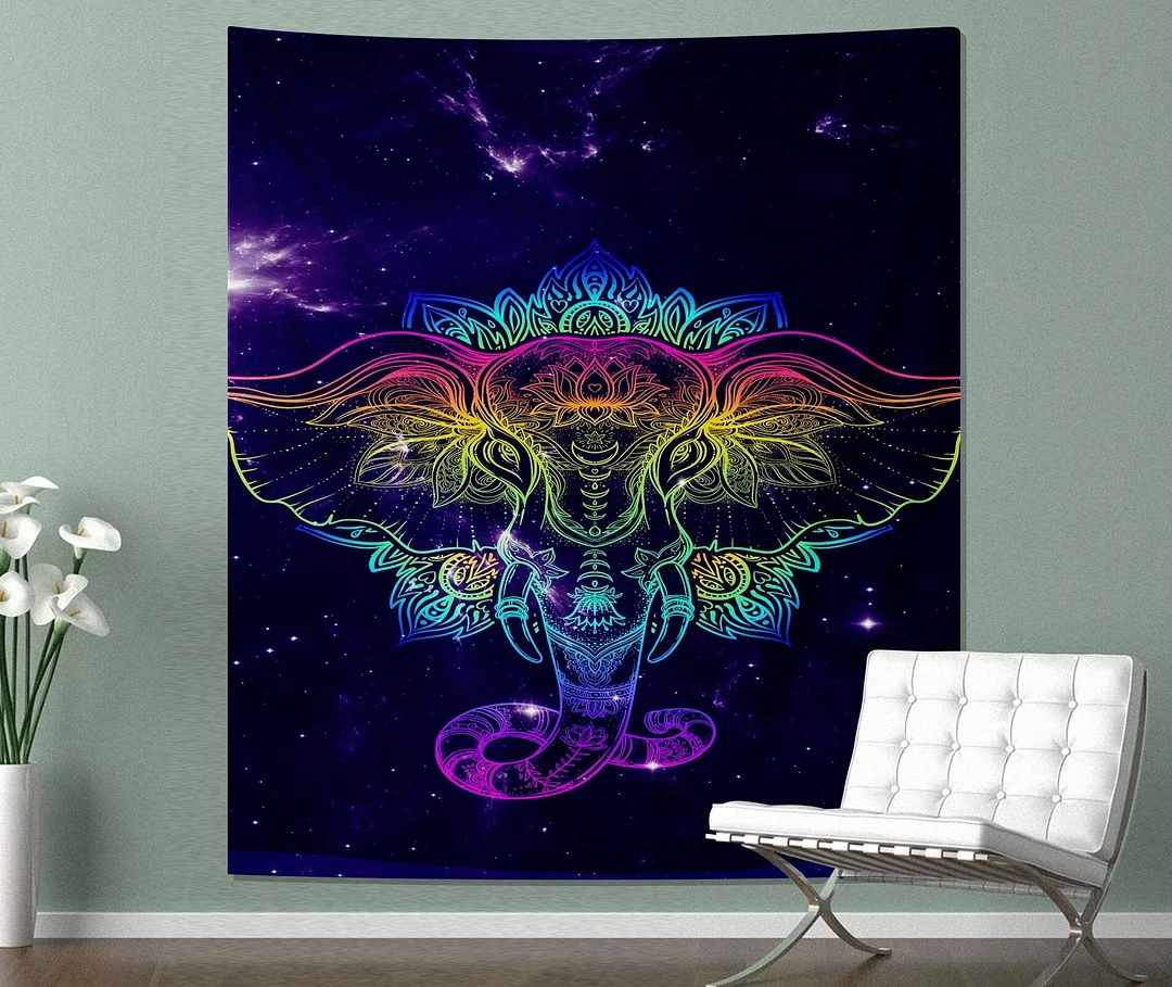 Mushroom Psychedelic Fluorescence Tapestry Wall Hanging Cloth Bedroom Decor Psychedelic Art Poster Glow Under Ultraviolet Light