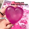 Not Ediable Malt Sugar Color Changing Squishy heart Anxiety Stress Relief Sensory Toy