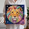 DIY Pearl Painting Lion for Home Decor with Frame(25x25cm)