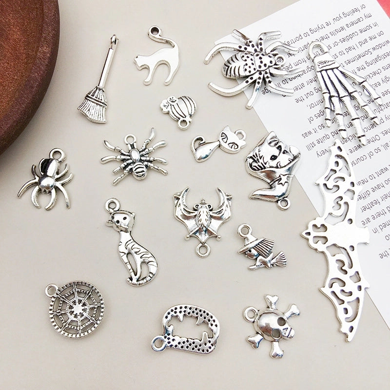 1 Piece Alloy Spider Spider Web Skull Pendant Jewelry Accessories