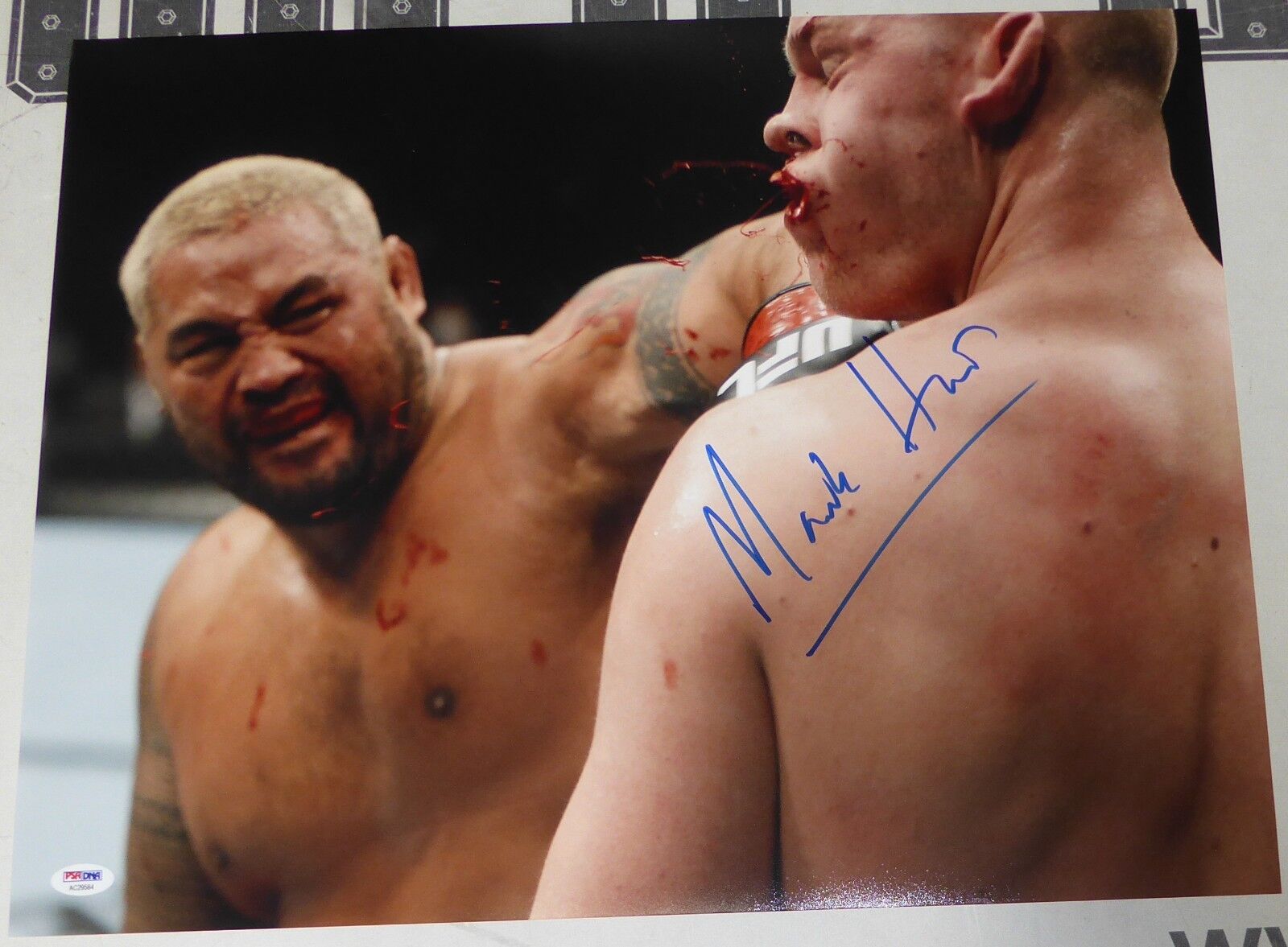 Mark Hunt Signed 16x20 Photo Poster painting PSA/DNA UFC on Fuel TV 8 Stefan Struve Picture Auto