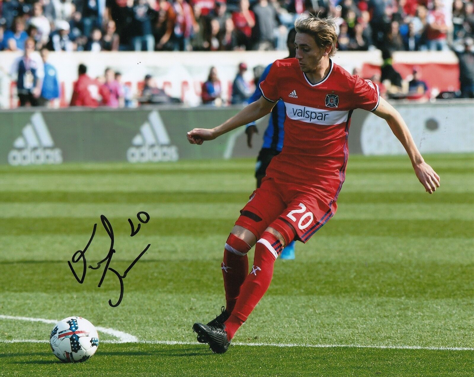 DANIEL JOHNSON signed (CHICAGO FIRE) MLS SOCCER 8X10 Photo Poster painting AUTOGRAPH W/COA #2