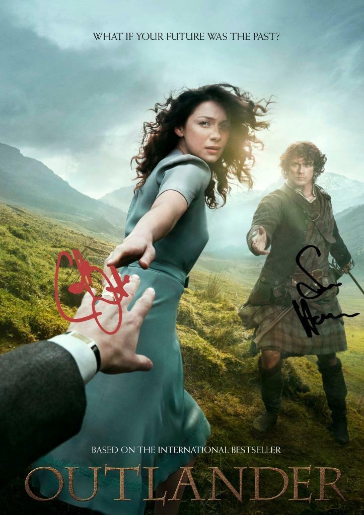 OUTLANDER PP CAST X2 SIGNED 12X8