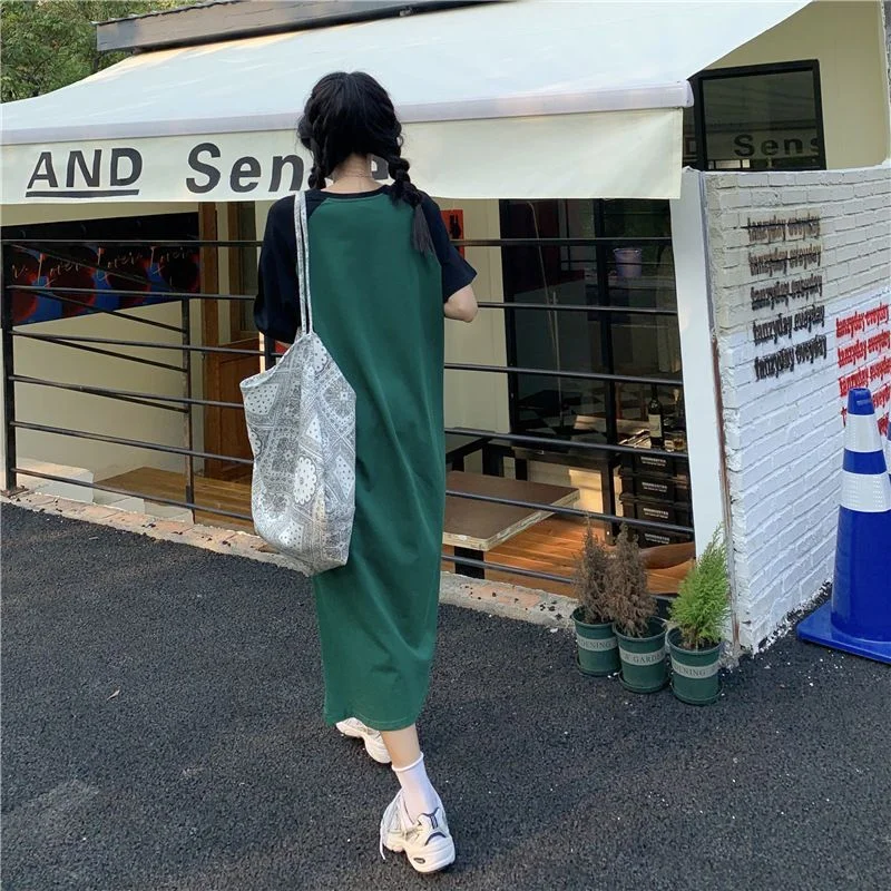 Short-Sleeve Raglan T-Shirt Dress YP1664