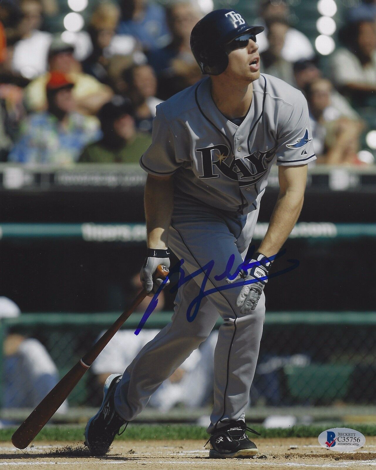 BEN ZOBRIST Signed RAYS 8x10 Photo Poster painting w/ Beckett COA