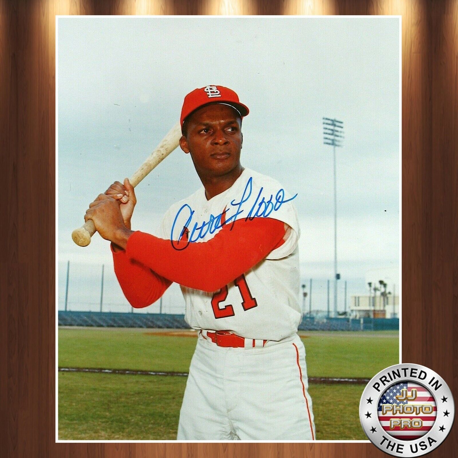 Curt Flood Autographed Signed 8x10 Photo Poster painting (Cardinals) REPRINT