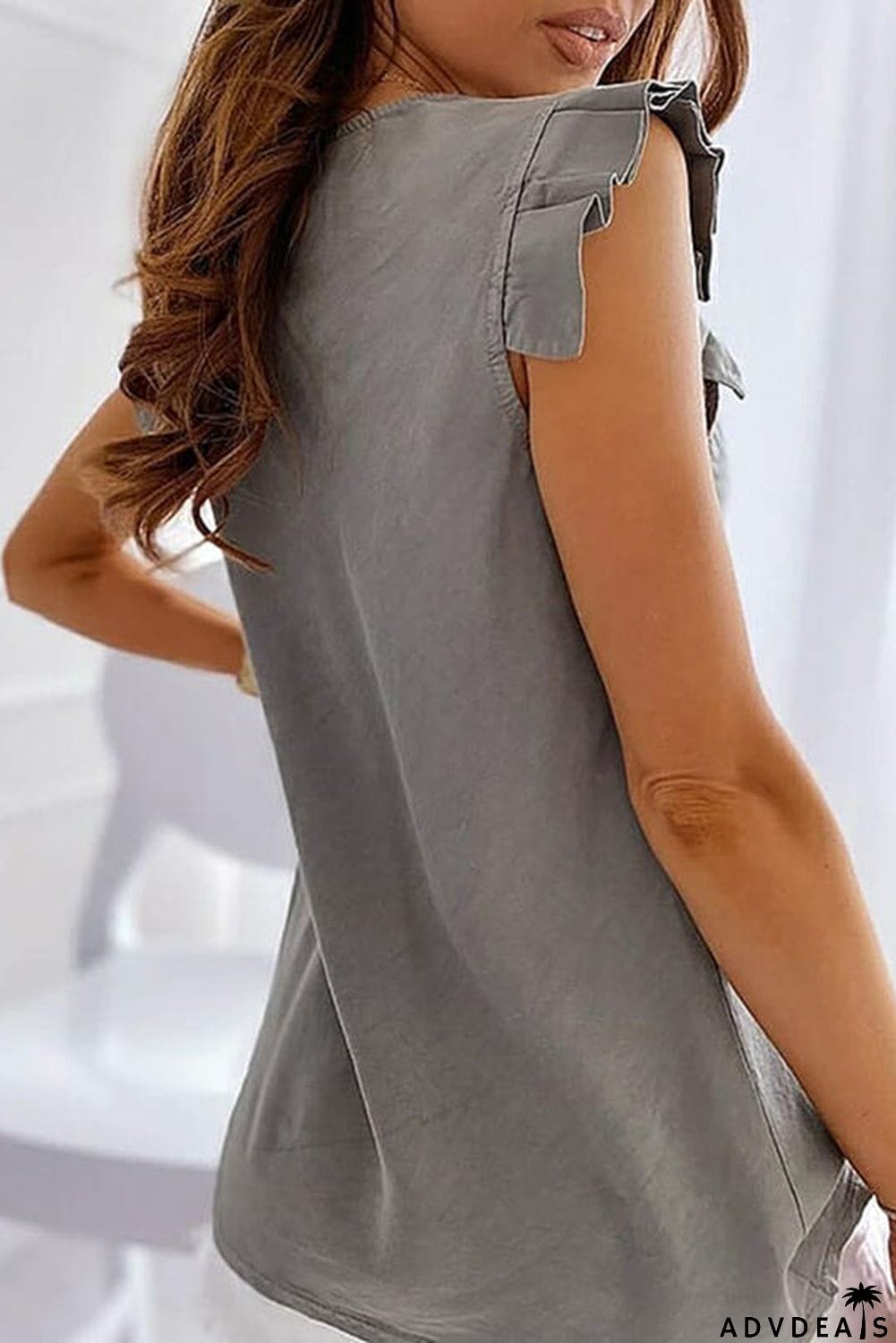 V-Neck Daisy Print Casual Tank Top