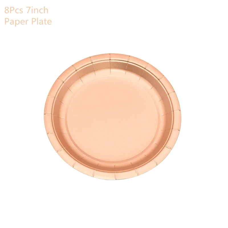 Rose Gold 21st Birthday Party Decoration Happy Birthday Balloons Banner Popcorn Boxes Garland for 21 Years Old Party Supplies