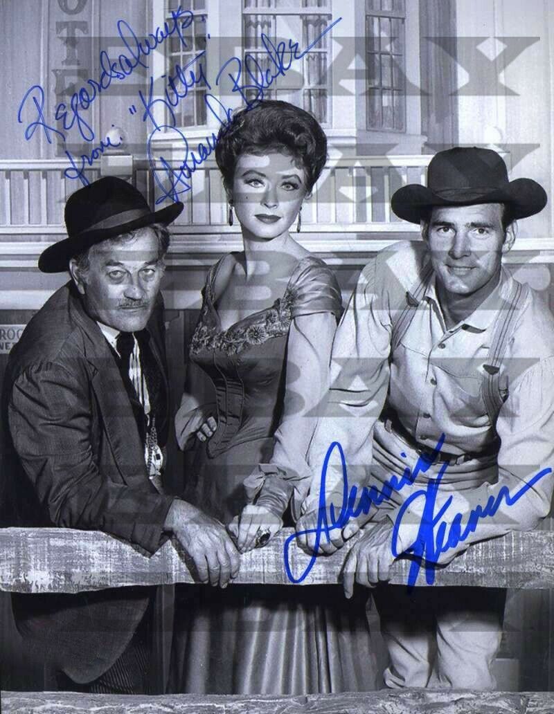 AMANDA BLAKE DENNIS WEAVER GUNSMOKE Autographed Signed 8x10 Photo Poster painting Reprint