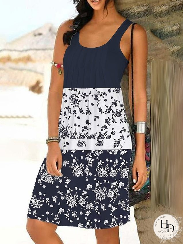 Casual Dress Tank Dress Summer Dress Floral Print Strap Mini Dress Active Fashion Outdoor Daily Sleeveless Regular Fit White Pink Red Summer Spring S M L XL XXL for Women