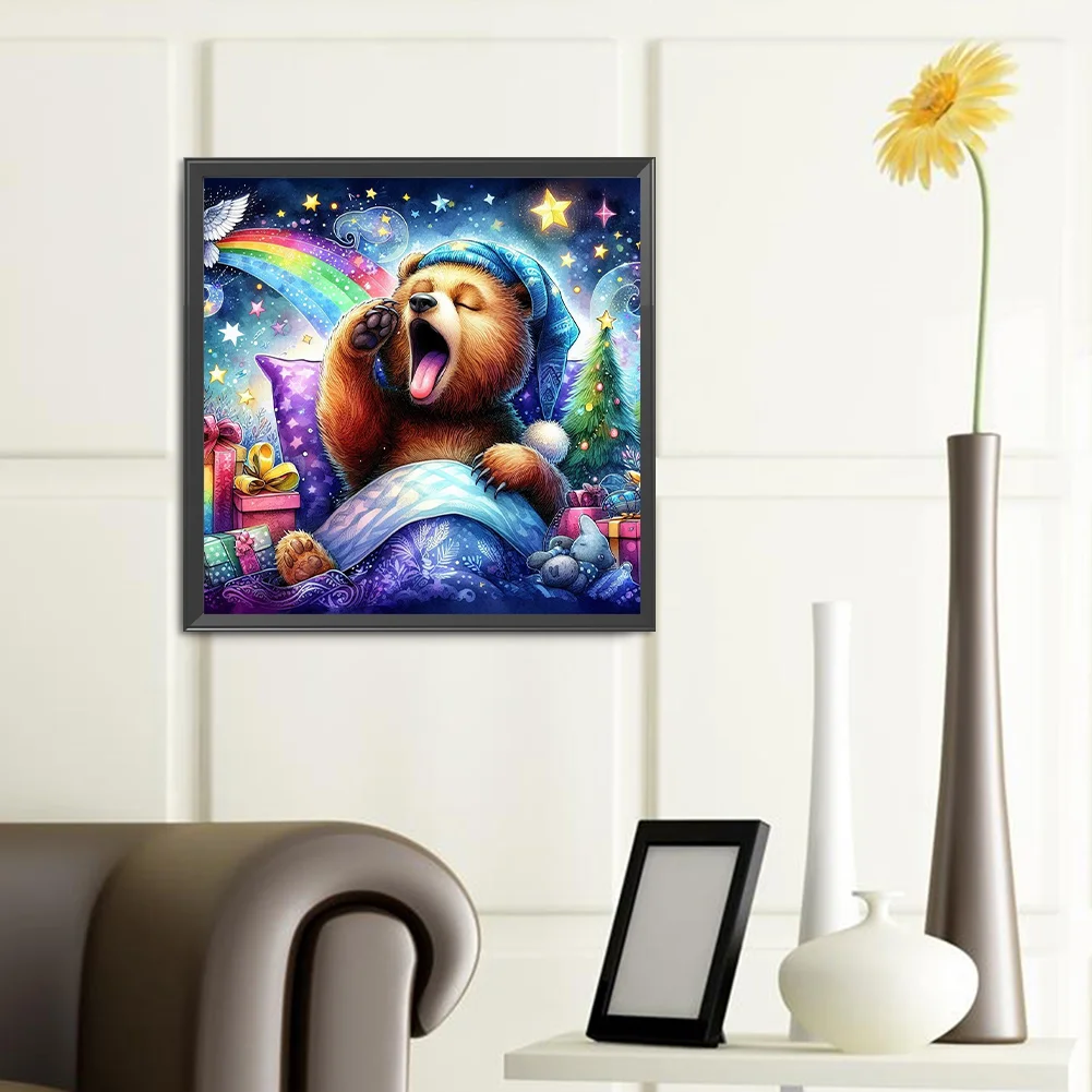 Diamond Painting - Full Round Drill - Sleeping Bear(Canvas|40*40cm)