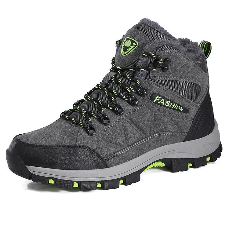 Men Outdoor Synthetic Suede Non Slip Warm Casual Hiking Boots