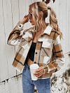 Woman Winter Casual Plaid Jacket