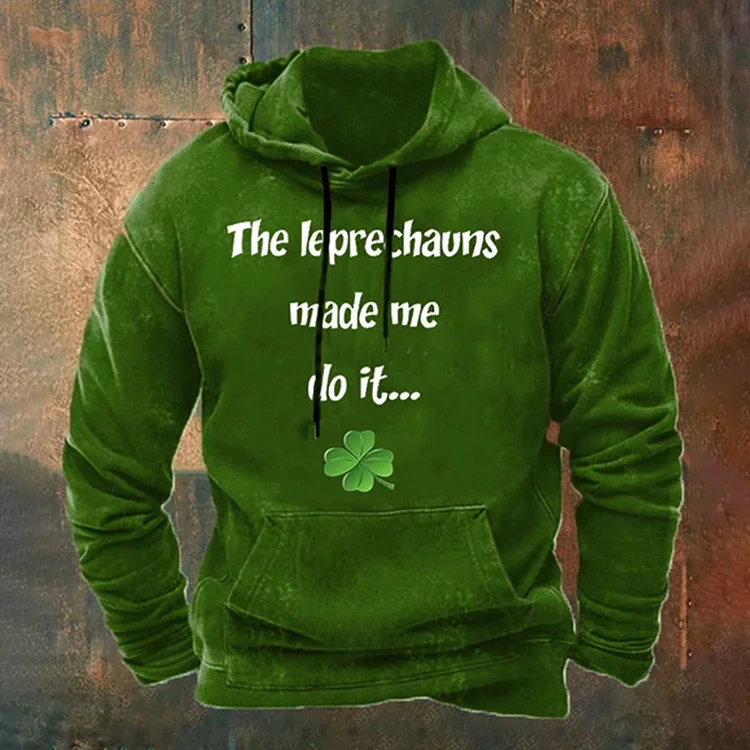 Wearshes Men'S St. Patrick'S Day Printed Casual Hoodie