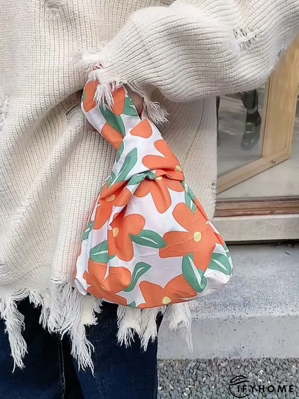 Spring Summer Artistic Colorful Floral Graphics Cotton Clutch | IFYHOME