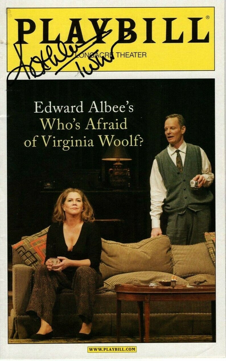 Kathleen turner signed autographed whos afraid of virginia woolf playbill