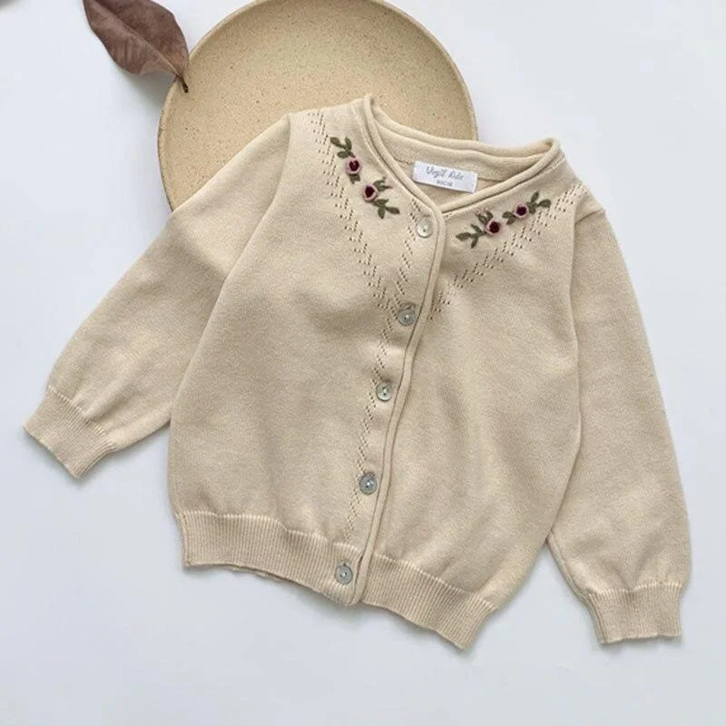 Spring Autumn Baby Boys Girls Pure Color Cardigan Coat Children Clothing Baby Boy Girl Long Sleeve Knitted Kids Cardigan Coat