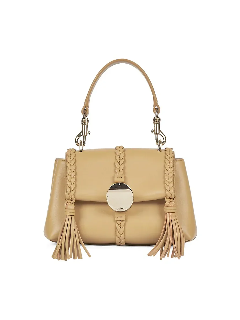 Chloé Mini Penelope Leather Shoulder Bag Creamy Brown