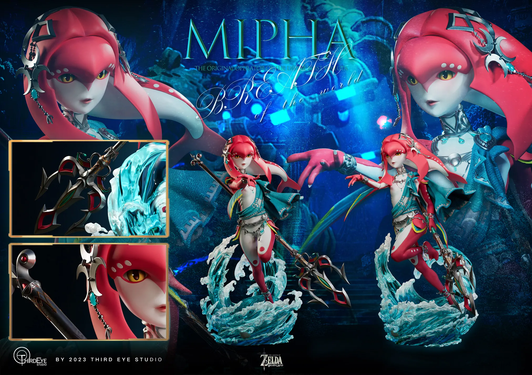 ゼルダの伝説 Third Eye-STUDIO リンク ミファー フィギュア 1/4 Scale Four Champion Series 001 Mipha - The Legend of Zelda