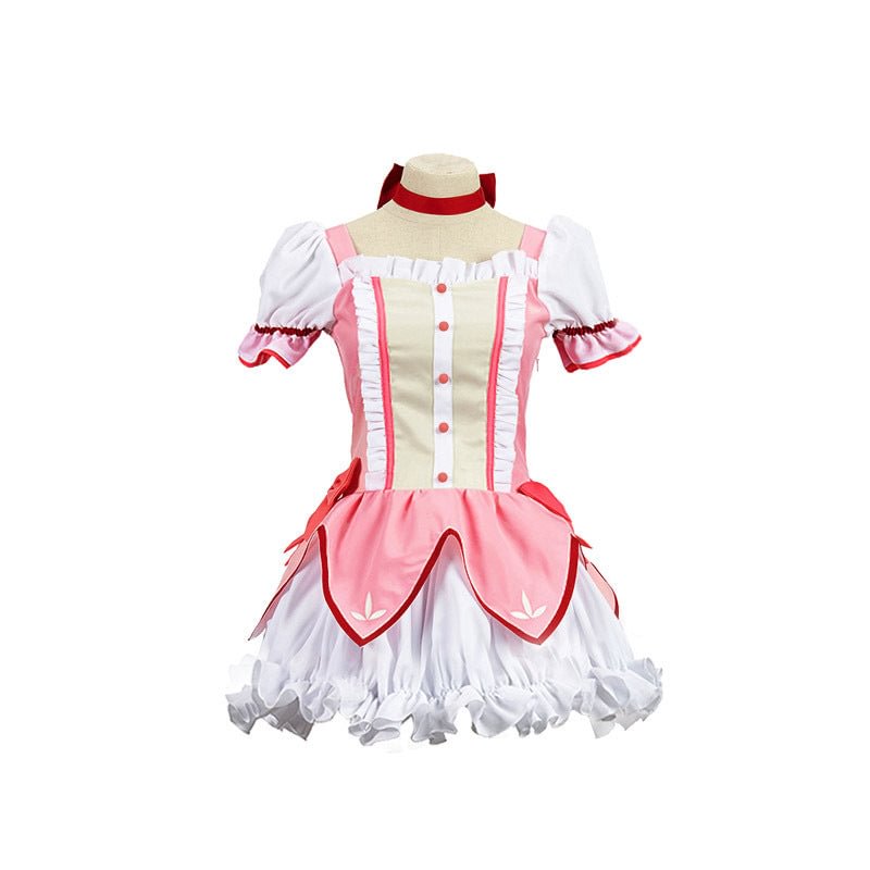 Madoka Kaname Cosplay Costume Lolita Pink Plus Size Dress