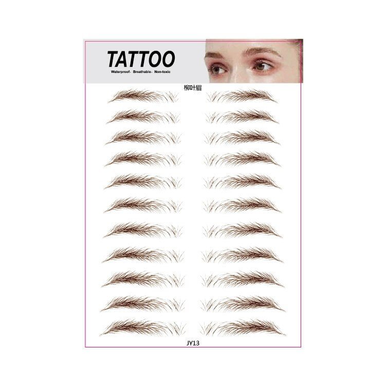 Hair Like Brow Stickers Face Makeup Waterproof Eyebrow Tattoo Stickers Long Lasting Natural Ladies Mens False Eyebrows Cosmetics