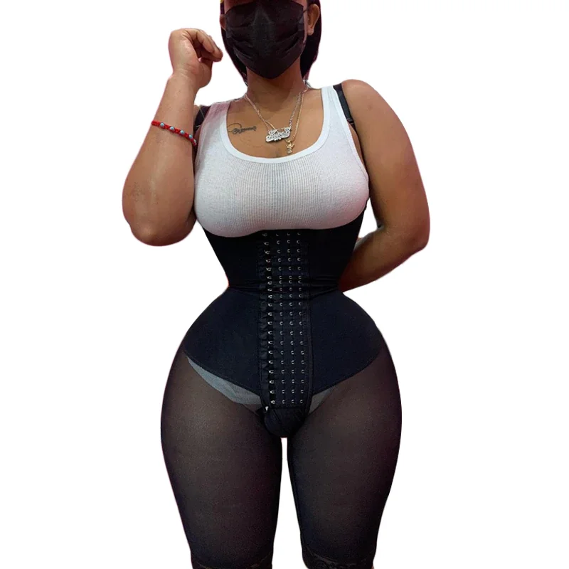 Billionm Compression Bodysuit Garment Knee Length Underbust Body Shaper Fajas For Women Postpartum Girdle Body Shaper