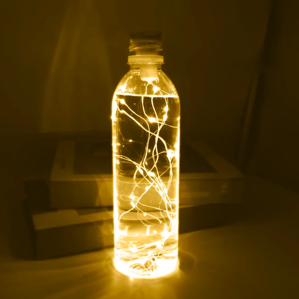 2m 20LED Solar Wine Bottle String Light Wedding Cork Garland Fairy Lamp