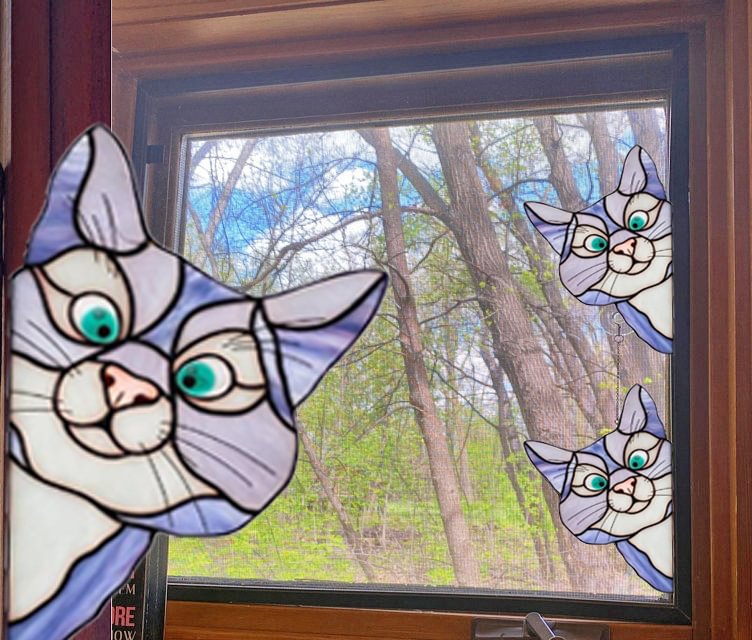 💖Stained Glass Cat Window Hanger🐱 BUY 2 GET EXTRA 10 OFF