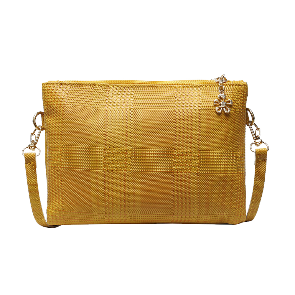 

Fashion Solid Women Shoulder Bag PU Double Layer Crossbody Handbag -Yellow, 501 Original