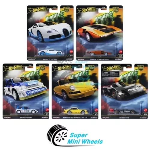 Dronehint Hot Wheels Premium 2024 Car Culture F Case - Hammer Drop - 5 Cars Set Toy