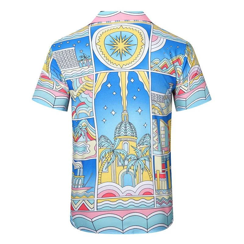 Casablanca 2023SS New Product Silk Short Sleeve Shirt