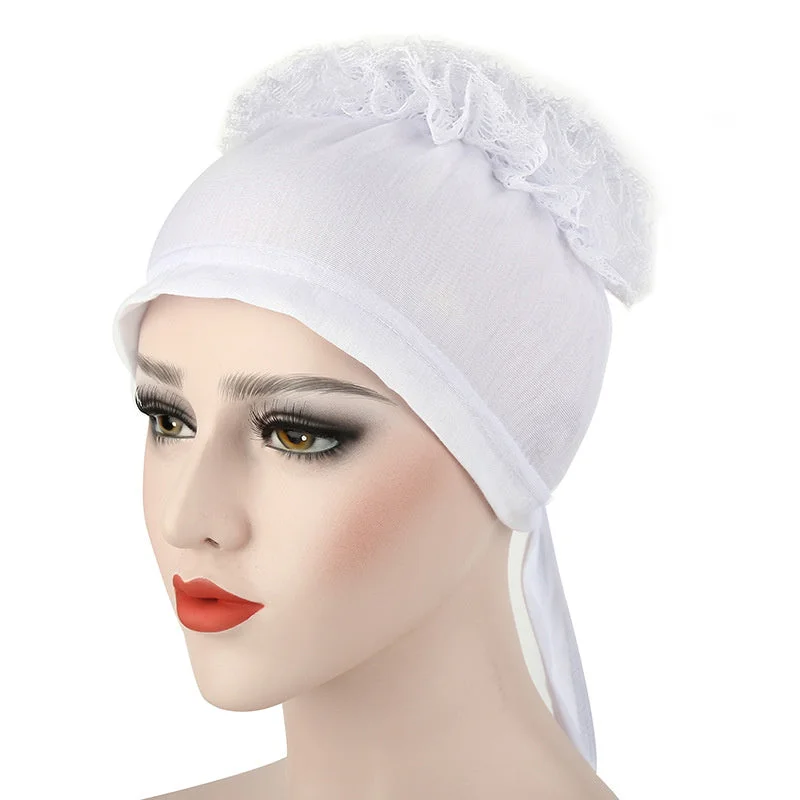 Women's Lace Muslim Turban Hat Cap