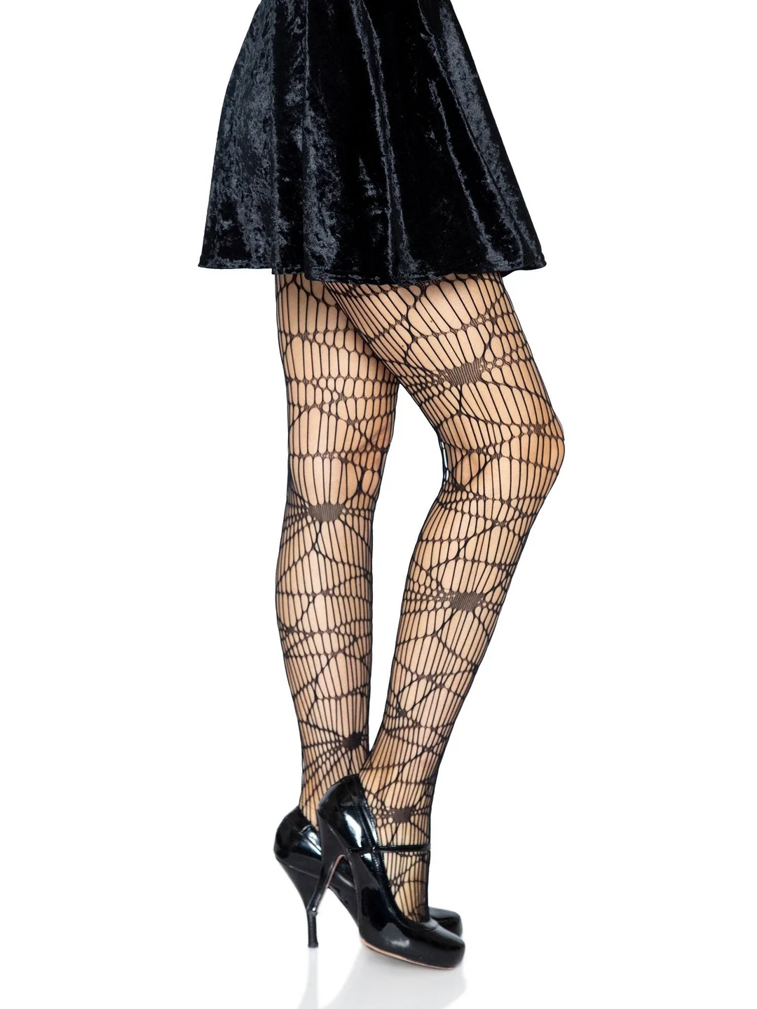 Blanche Distressed Net Pantyhose