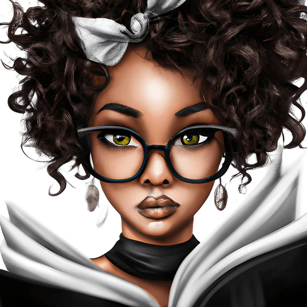 3pcs Diamond Painting - Full Round Drill - Girl(Canvas|30*30cm)