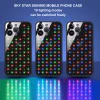 RGB starry sky mobile phone case luminous glass shell with call light suitable for iPhone