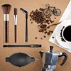 6 Pieces Coffee Brush Set Cleaning Brush Towel Set for Coffee Machine Group Head