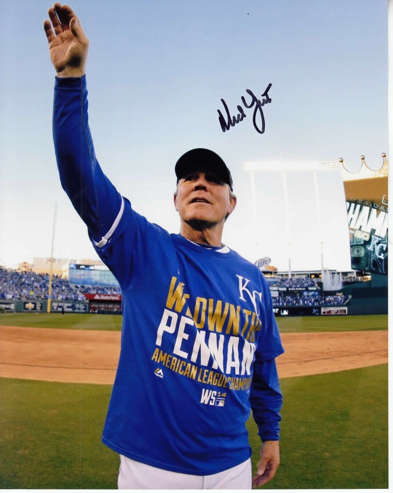 Ned Yost #1 8x10 Signed w/ COA Kansas City Royals 033119