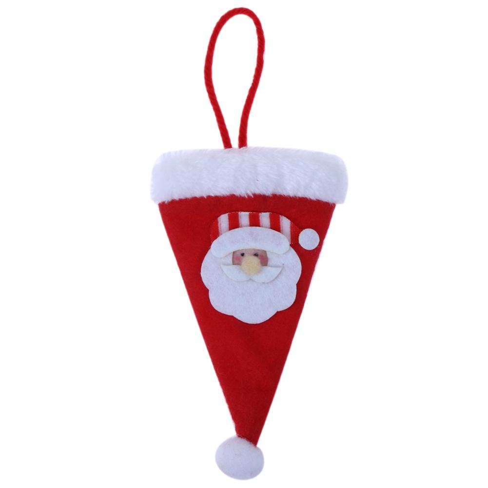 

Christmas Old Man Hat Shaped Fork Pocket Storage Bag Pouch Table Decoration, 501 Original